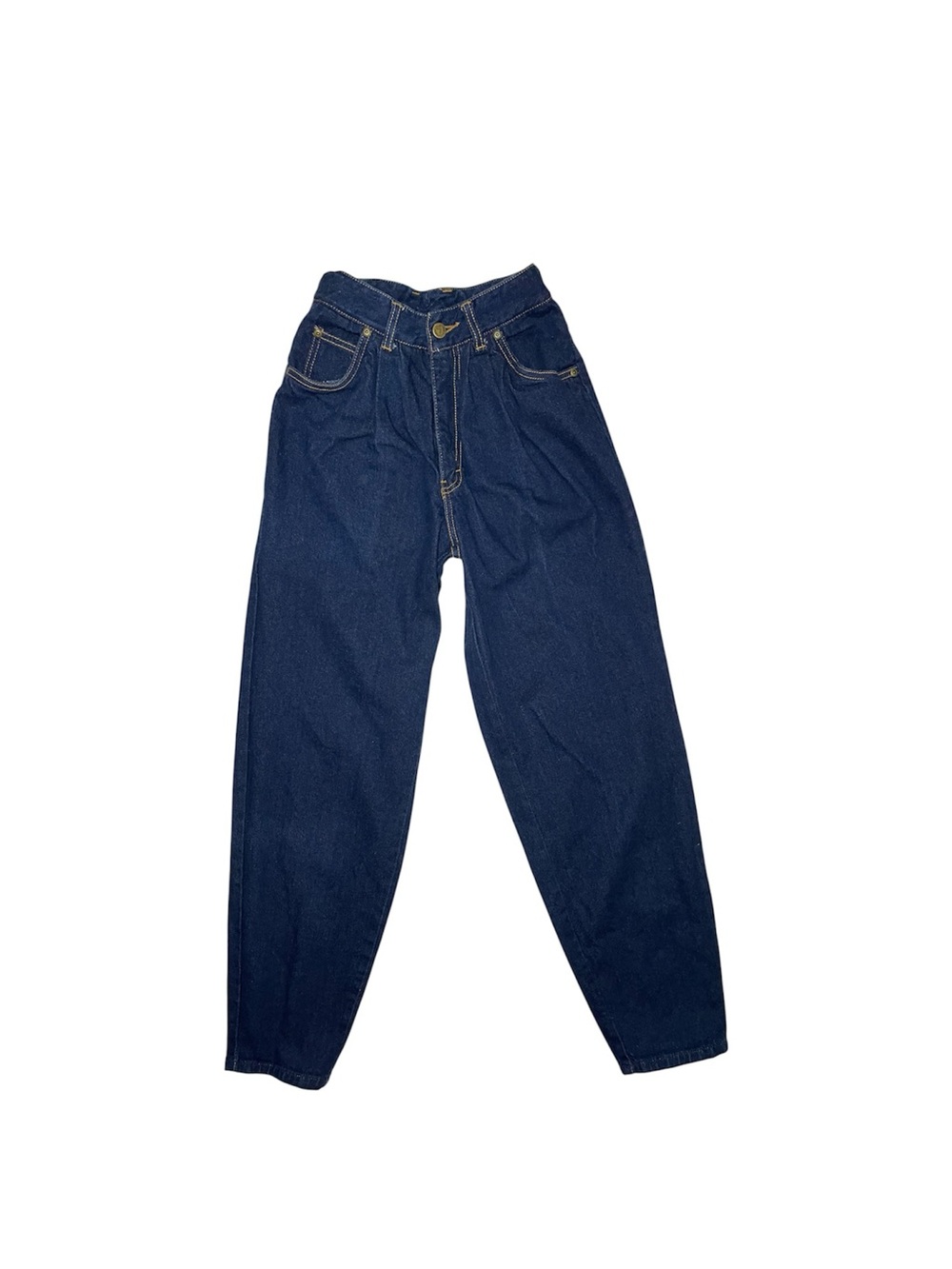 Vintage Jordache Pleated Mom Jeans Women’s 28 High Rise Tapered Dark Wash 80s 90